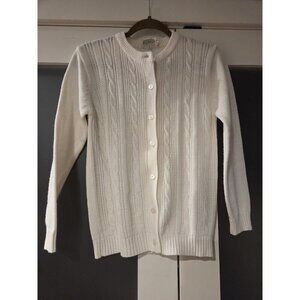 Vintage Sweater Bee By Banff Cardigan Sweater Cable Knit Button Closure